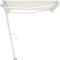 vidaXL - Luifel - automatisch - met - LED - en - windsensor - 450x300 - cm - crèmekleur
