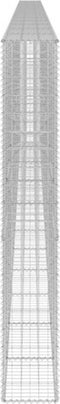 vidaXL - Schanskorfmuur - met - deksels - 900x30x200 - cm - gegalvaniseerd - staal