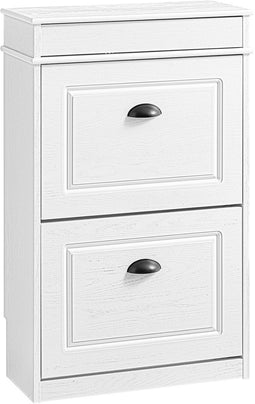 SoBuy FSR78-WG - Schoenenkast - 2 klapdeuren - Wit