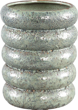 PTMD Neda Bloempot - 14,5 x 14,5 x 19 cm - Keramiek - Groen