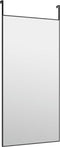 vidaXL - Deurspiegel - 50x100 - cm - glas - en - aluminium - zwart