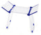 Klein Toys Leifheit droogrek - inklapbaar - 63x27x50 cm - ruimte voor poppenkleertjes - blauw wit