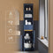 SoBuy BZR112-B - Hoge Kolomkast - 3 Open Vakken 1 Lade - Midnight Blue