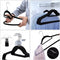 Hoppa! - Zwarte Plastic Kledinghangers - Antislip oppervlak - Ruimtebesparend ontwerp - (20 stuks)