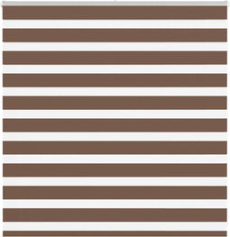vidaXL - Zebra - rolgordijn - 145x100 - cm - stofbreedte - 140,9cm - polyester - bruin