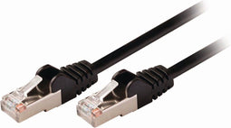 CAT5e Netwerkkabel - SF/UTP - RJ45 Male - RJ45 Male - 1.00 m - Rond - PVC - Zwart - Envelop