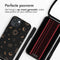 imoshion Hoesje Geschikt voor iPhone 15 Hoesje Met Koord - imoshion Siliconen design hoesje met koord - Zwart / Sky Black