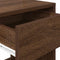 vidaXL - Nachtkastje - met - lade - 35x34x66,5 - cm - bruin - eikenkleurig