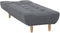 ALSTEN - Chaise longue - Donkergrijs - Symmetrisch - Polyester