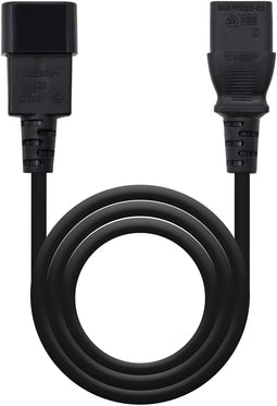 Nanocable 10.22.0202 - Geaarde plug (C14) naar geaarde plug (C13) - 150cm - Zwart