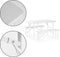 Klaptafel met banken - 120x70x74cm - 4 personen - wit