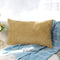 CALIYO Kussenhoes - Sierkussen 40x80 cm - Corduroy Lichtbruin - Gestreept (2 stuks)
