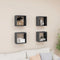 vidaXL - Wandschappen - kubus - 4 - st - 26x15x26 - cm - hoogglans - grijs