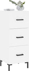vidaXL - Dressoir - 34,5x34x90 - cm - bewerkt - hout - wit