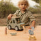 Little Dutch Vormenstoof LD7447 - Safari auto - Houten vormen met dierenblokjes - Multi