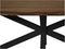 Rechthoekige eettafel tuin - 220x100x76 - Naturel/zwart - Teak/metaal