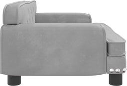 vidaXL Kinderbank 70x45x30 cm fluweel lichtgrijs