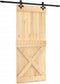 vidaXL - Schuifdeur - met - beslag - 90x210 - cm - massief - grenenhout
