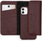 Selencia Hoesje Geschikt voor iPhone 12 Mini Hoesje Met Pasjeshouder - Selencia Tierra Uitneembare Slang Clutch - Donkerrood