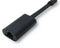 Dell USB-C - Ethernetadapter - Gigabit RJ-45 - Zwart