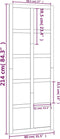 vidaXL - Schuifdeur - 100x1,8x214 - cm - massief - grenenhout - wit