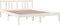 vidaXL - Bedframe - massief - hout - wit - 150x200 - cm