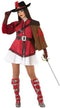 Costume for Adults 113787 Red (3 pcs) Female Musketeer