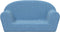vidaXL Kinderbank 2-zits zacht pluche blauw