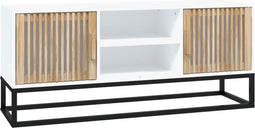 vidaXL - Tv-meubel - 105x30x45 - cm - bewerkt - hout - wit