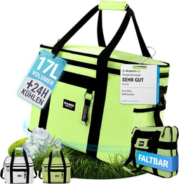 Five Dots Koeltas - Opvouwbaar - 17L Inhoud - Houdt voedsel tot 12 uur koel - Groen