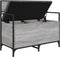 vidaXL - Opbergbankje - 85,5x42x73,5 - cm - bewerkt - hout - grijs - sonoma