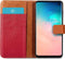 iMoshion Hoesje Geschikt voor Samsung Galaxy S10 Hoesje Met Pasjeshouder - iMoshion Luxe Canvas Bookcase - Rood