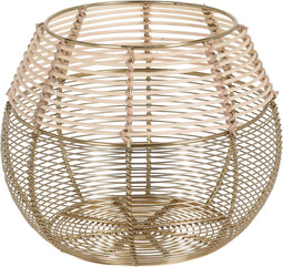 Homestyle Theelichthouder Metaaldraad - Branders - 25x25x21 cm Goud