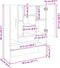 vidaXL - Wasmachinekast - 70,5x24x90 - cm - sonoma - eikenkleurig