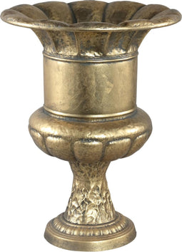 PTMD Benja goudkleurige antiek metalen medicijnpot maat in cm: 48 x 48 x 61 - zilver