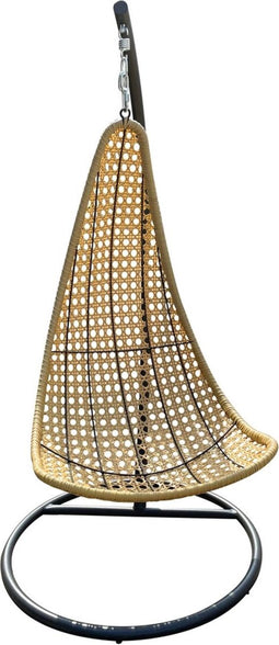 Trädgårdsstol Niva Grafiet 104 x 104 x 192 cm Beige Staal