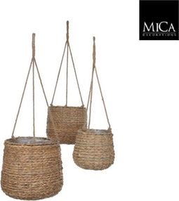 Mica Decorations - Hangende mand - h90xd30 cm - Lichtbruin