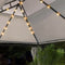 Luxe Prieel Vernazza Grijs + LED-verlichting + Schaduwdoeken