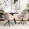 Furnihaus Olivia - Draaibare Eetkamerstoel - Armleuning 360° draaifunctie - Taupe