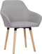 vidaXL - Eetkamerstoelen - 2 - st - stof - lichtgrijs