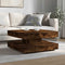 vidaXL - Salontafel - 360 - graden - draaibaar - 70x70x34,5 - cm - gerookt - eiken