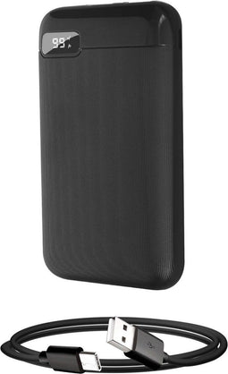 Setty GSM106101 - Externe lader 5000mAh - 2 USB-uitgangen met LCD-scherm - Zwart