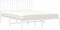 vidaXL - Bedframe - met - hoofdbord - metaal - wit - 140x200 - cm