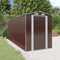vidaXL - Tuinschuur - 192x523x223 - cm - gegalvaniseerd - staal - donkerbruin
