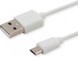 Savio CL-124 - USB 2.0 Kabel - 2 m USB A naar Micro-USB B - Wit