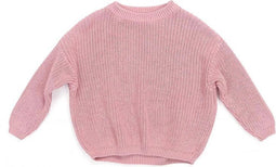 Uwaiah oversize knit sweater - Candy Rose - Trui voor kinderen - 110/5Y