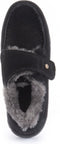 Warmbat Melton - Heren pantoffel - Suède met schapenwol - Zwart - Maat 42