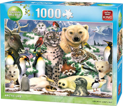 King Puzzel 1000 Stukjes - Artic Life - Legpuzzel Dieren 68 x 49 cm