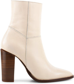 PS Poelman MADE Dames Laarzen - Hoge hak 10 cm - Gebroken Wit - Maat 36