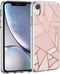 iMoshion Hoesje Geschikt voor iPhone Xr Hoesje Siliconen - iMoshion Design hoesje - Roze / Goud / Pink Graphic